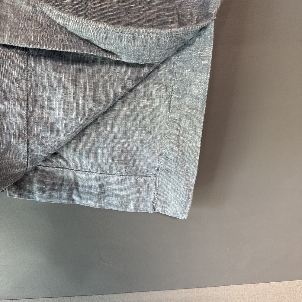 Athleta Cabo Linen Wide Leg Pants Blue Women's Sz 6 / P Drawstring Relaxed - Picture 5 of 6